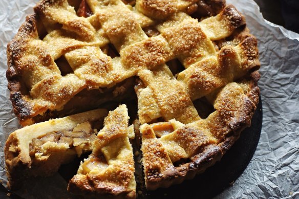 Leave the peel on the apples for this lattice-topped pie.