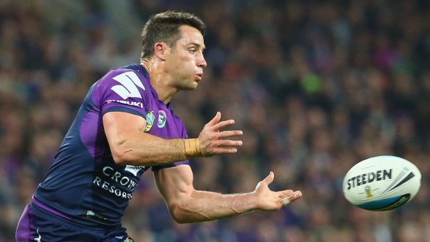 Signature move: Melbourne Storm are hopeful they can entice Cooper Cronk to remain a one-club player. 