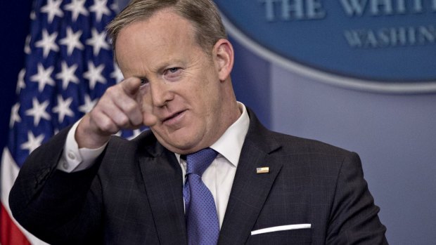By the end of the pres conference, Sean Spicer had accused the reporter of pushing her own agenda. 