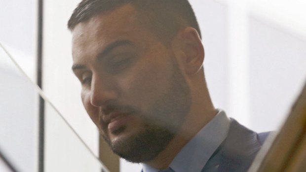 Salim Mehajer arrives at the Auburn City Council inquiry on Friday. 
