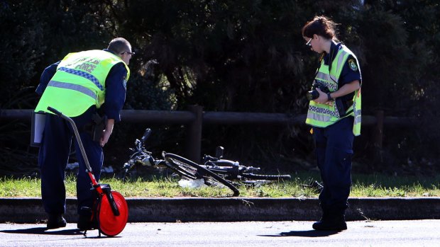 A cyclist was killed on Wattle Road Shellharbour after being struck by a car.