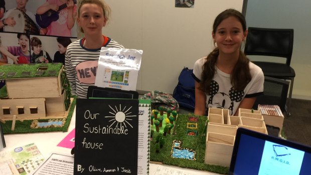 Mira and Skye, both 11, conceived a sustainable house, built a 3D model, designed sketches and undertook the project's digital modelling.