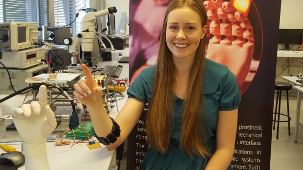 Siobhan O'Brien's honours year project investigates prosthetic hands. 