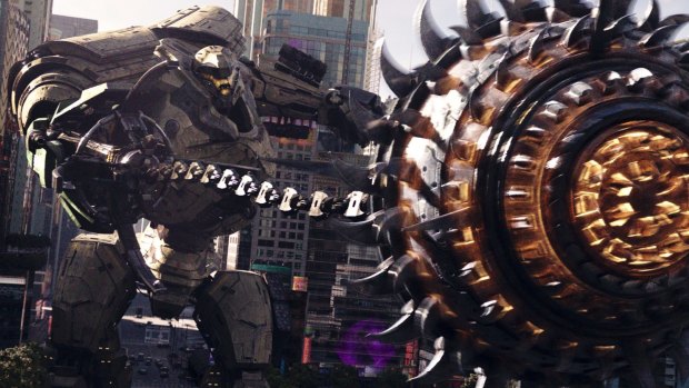 This image released by Universal Pictures shows a scene from "Pacific Rim Uprising." (Legendary Pictures/Universal Pictures via AP)