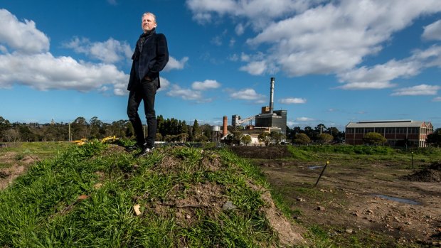 Len Warson at the old Australian Paper Mill site in Alphington, which his company Glenvill Homes is developing. 