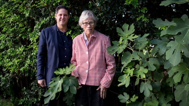 Landscape architect Beth Wilson and her son Hamilton in Brisbane.