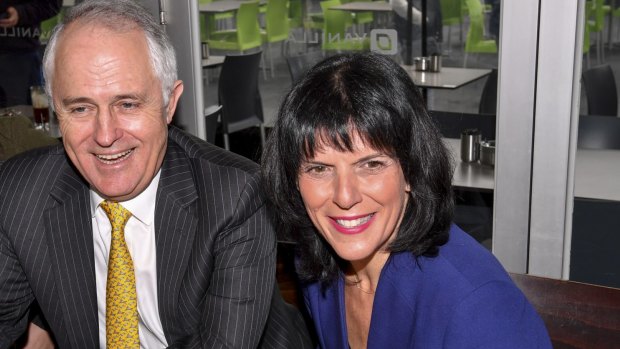 Prime Minister Malcom Turnbull and Julia Banks pay a visit to the Eaton Mall in Oakleigh.