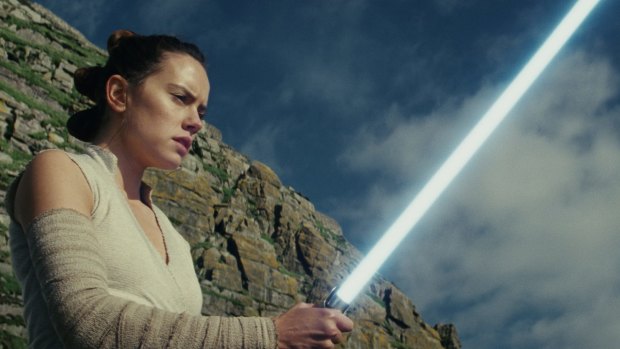 But she's a girl: Daisy Ridley as Rey in the rebooted female-led Star Wars.