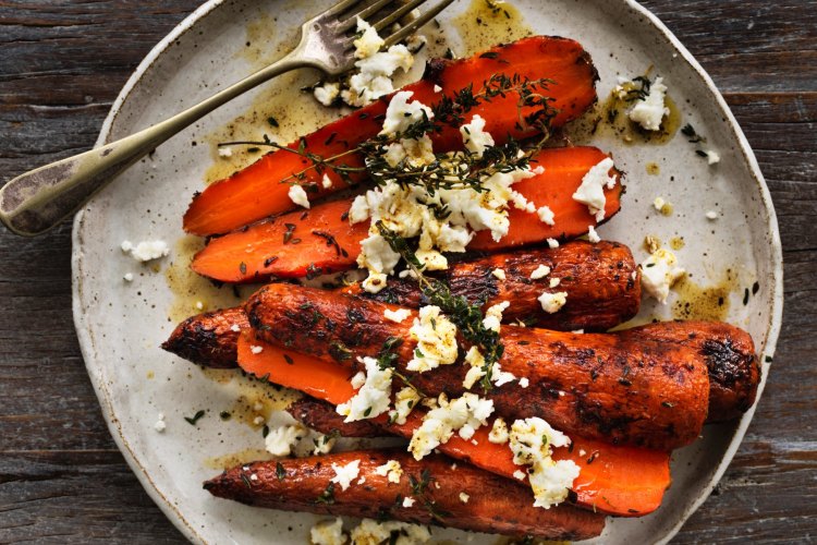 Carrots are sweeter with char (and feta).