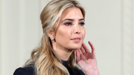 Ivanka Trump arrives for news conference with President Donald Trump and German Chancellor Angela Merkel in the East Room of the White House in Washington, Friday, March 17, 2017. (AP Photo/Pablo Martinez Monsivais)