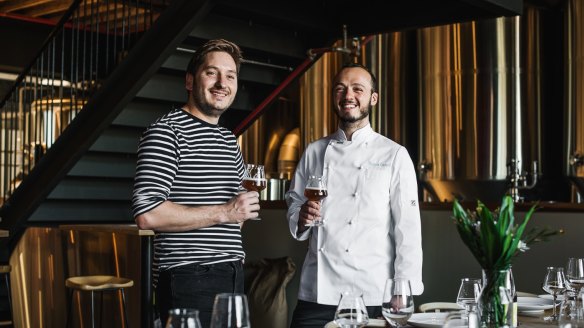 Brewer Vincent de Soyres and chef Thomas Cauquil at Frenchies.