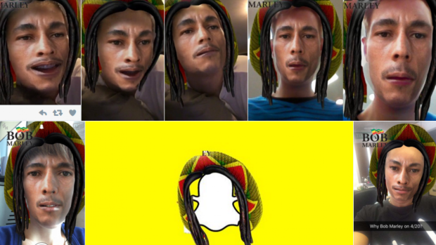 A screenshot of some of the Marley face swaps people are sharing on Twitter.