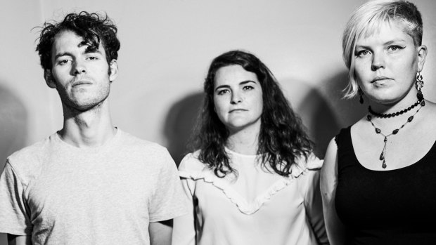 Nick Brown, Shauna Boyle and Jenny McKechnie of Cable Ties, who have have recently signed to leading independent label Poison City.