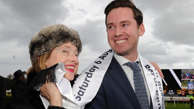 Co-trainers Gai Waterhouse and Adrian Bott at Randwick racecourse in August.