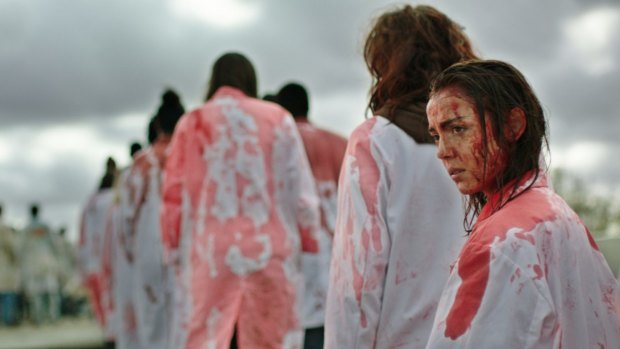 Justine (Garance Marillier, right) is a young vet science student forced to endure a series of hazing rituals.