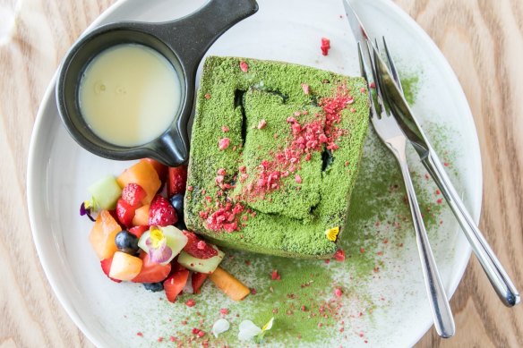 Made for Instagram: Meet Mica's matcha french lava toast.