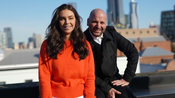 Pictured with Sarah Todd, Calombaris says Hungry is grittier and unscripted. 