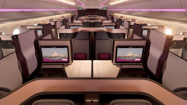 Little homes in the sky: Qatar Airway's business class Qsuites.