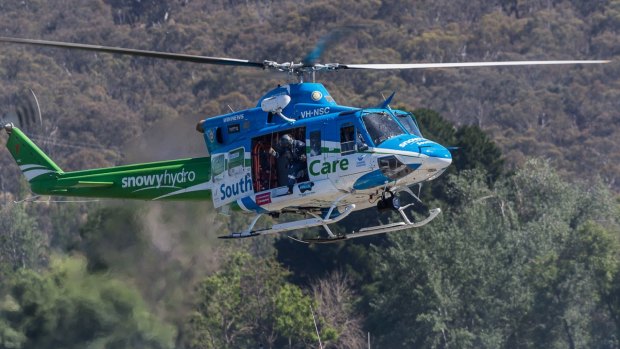 Snowy Hydro SouthCare: the rescue helicopter has been sent to the crash scene.