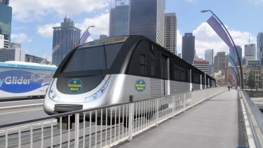 Lord Mayor Graham Quirk's proposed Brisbane metro service would not require overhead wires, with all electrification built within the track system.