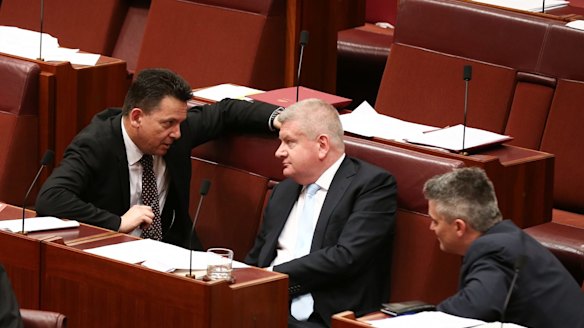 Senator Mitch Fifield needs to get Senator Nick Xenophon's support in the Senate for the media reform bill to pass. 