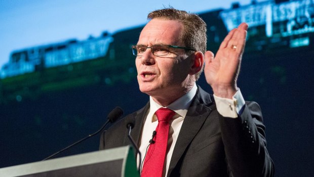 BHP boss Andrew MacKenzie: Would not be drawn on questions about the cause of the Brazilian mine's collapse.