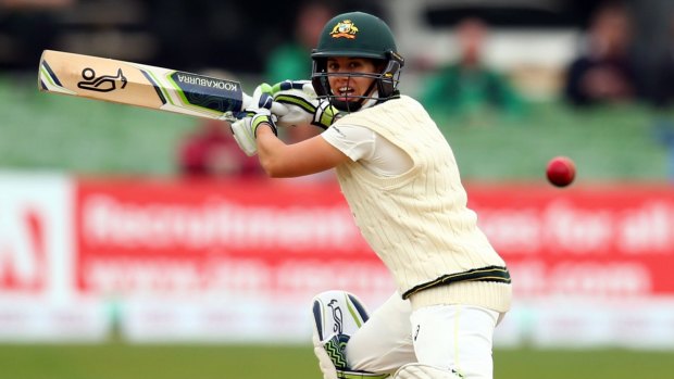Australia's Nicole Bolton bats during day three of the Women's Ashes Test.