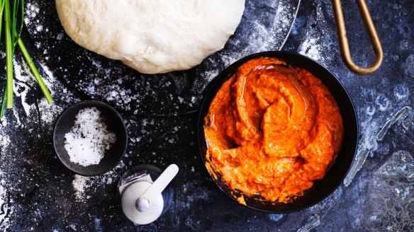 Capsicums + eggplant + garlic = ajvar.