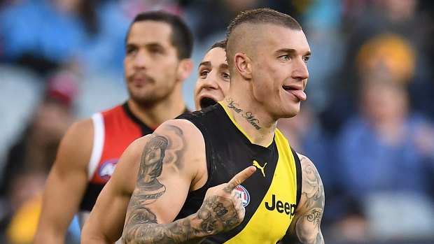 Brilliant season: Dustin Martin is the hotter-than-hot Brownlow favourite.