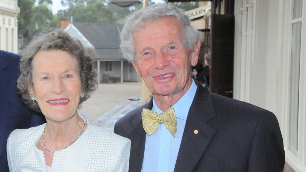 Weston Bate, local historian, with his wife Janice at Sovereign Hill.