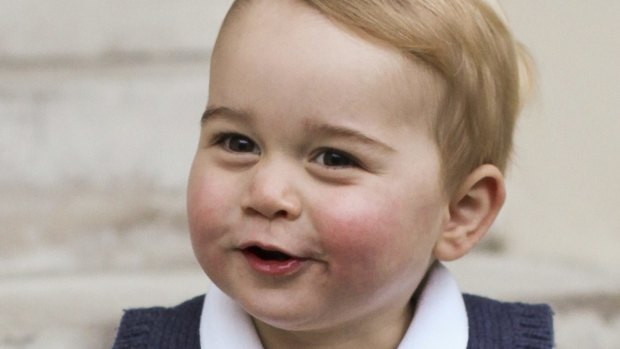 Rosy cheeks: The Duke and Duchess of Cambridge have released three new photos of Prince George.
