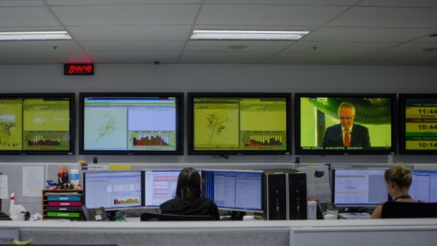Airservices Australia's national operations centre in Canberra which helps to smooth the way of 11,500 flights a day.