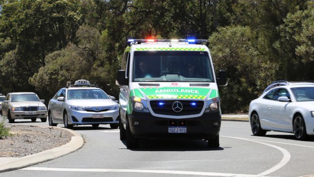 He was taken to Royal Perth Hospital but his injuries are not believed to be life threatening. 
