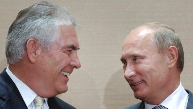Secretary of State nominee Rex Tillerson is considered by some to be too close to Vladimir Putin.