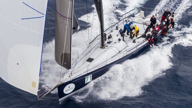 Home and hosed: Balance tips the scales as the overall winner of the Sydney-to-Hobart.