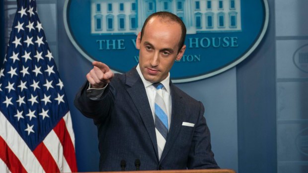 CNN's Jake Tapper cut short his interview with Donald Trump's senior policy advisor Stephen Miller on Sunday after Miller refused the answer questions and repeatedly called Tapper "hysterical".