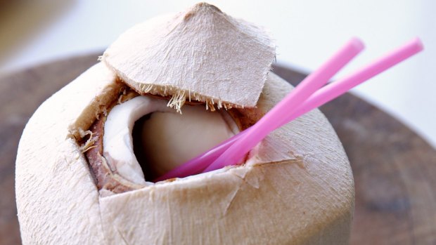 A child died from an allergic reaction after drinking a "natural" coconut drink.