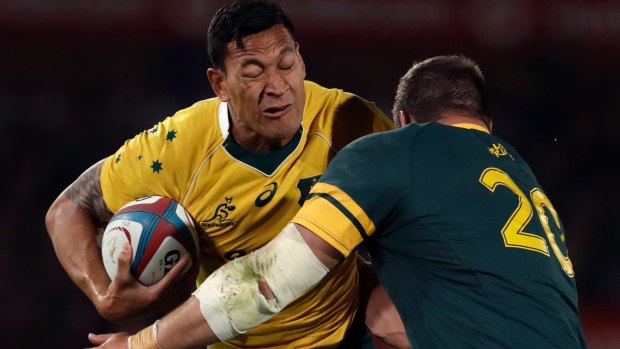 Back to best: Israel Folau looms as a major threat for the Wallabies.