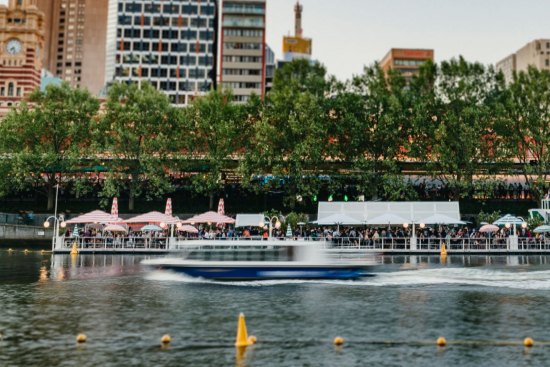 Drink and dine atop the Yarra at Arbory Afloat. 