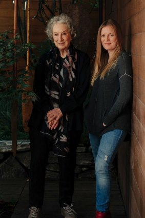 Margaret Atwood (left) and Sarah Polley in Toronto. Polley is the writer and a producer of the adaptation of Atwood's <i>Alias Grace</i>.