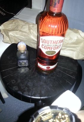 "Get it started": A bottle of Southern Comfort on Hugh Garth's Facebook page.