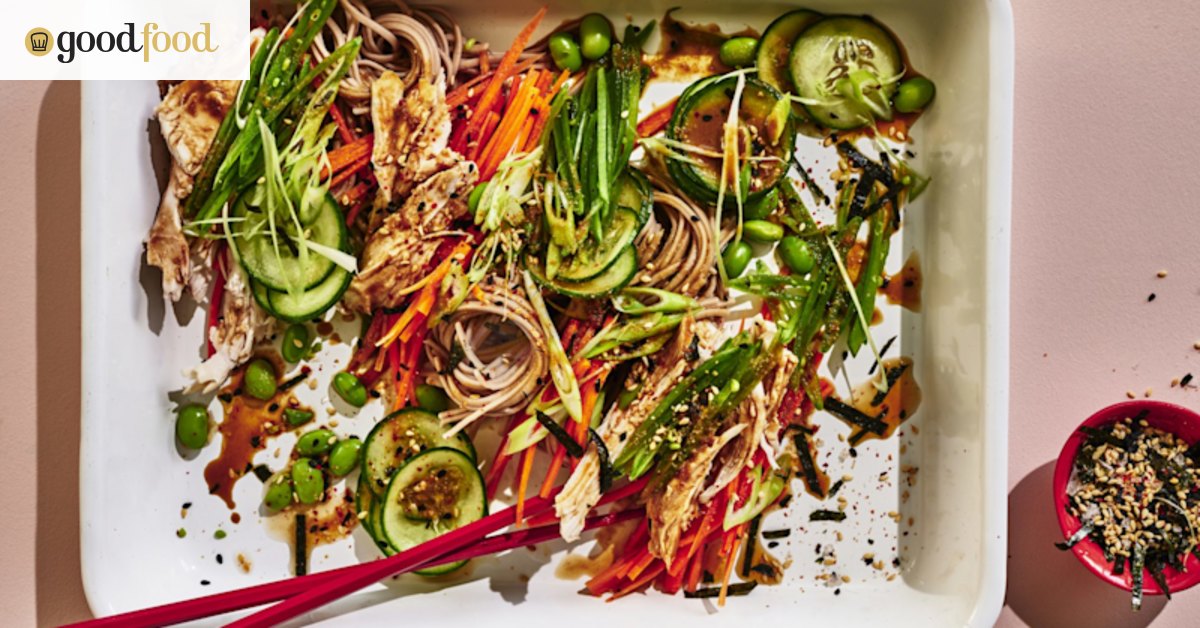 Julia Busuttil Nishimura's chicken soba salad with sesame dressing and furikake