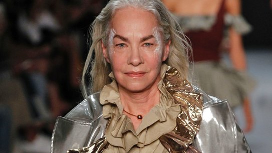 Jacky O'Shaughnessy walked the runway at the TOME fashion show during New York Fashion Week in September.