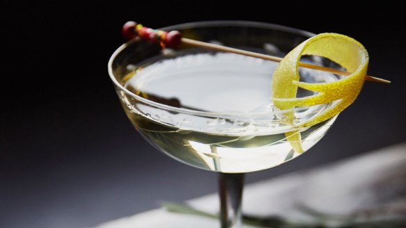 A martini with Hobart No.4 Gin by Sullivans Cove Distillery.