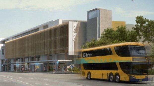 An artist's impression shows a new B-Line style bus.