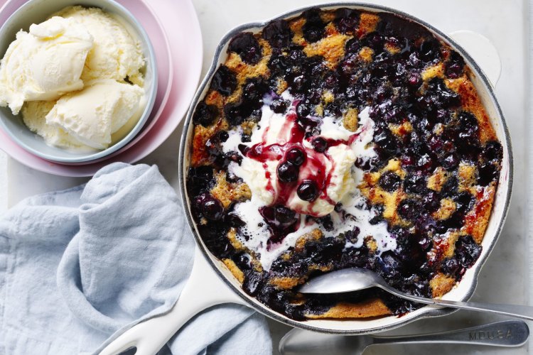 Danielle Alvarez's blueberry spoon cake.