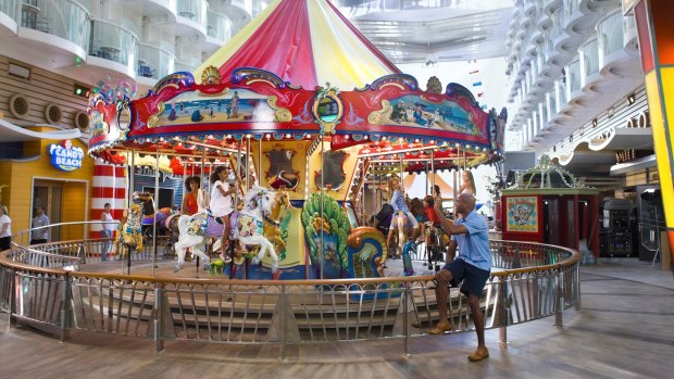 Hand carved carousel on board the Oasis of the Seas  - Royal Caribbean
str19oasis str17cover
