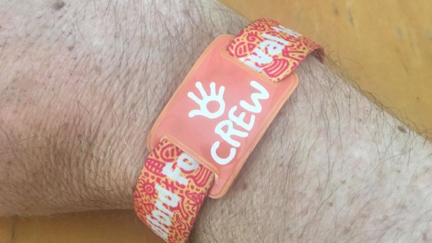 Woodford Festival's 2016 bracelet includes a 'chip' so you can use it to pay for goods. 