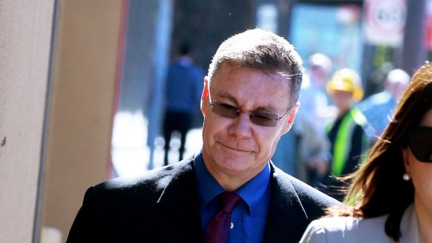 Michael Atkins arrives at the Coroner's Court last October for the inquest into the death of Matthew Leveson.