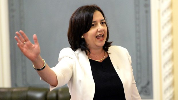 Queensland Premier Annastacia Palaszczuk: sometimes her punch lines land, sometimes they miss.
